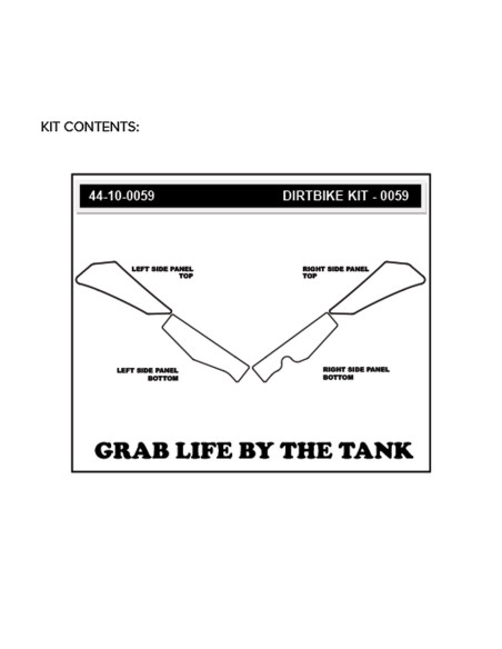 Grip adhésif de réservoir + plastiques STOMPGRIP 3D - KAWASAKI 450 KX-F 2016-18