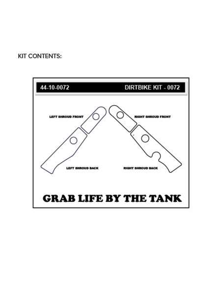 Grip adhésif de réservoir + plastiques STOMPGRIP 3D - KAWASAKI 250 KX-F 2017-20