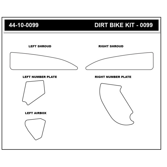 Grip adhésif de réservoir + plastiques STOMPGRIP 3D - TRIUMPH 450 TF 450-X 2025 / 250 TF 250-X 2024-25
