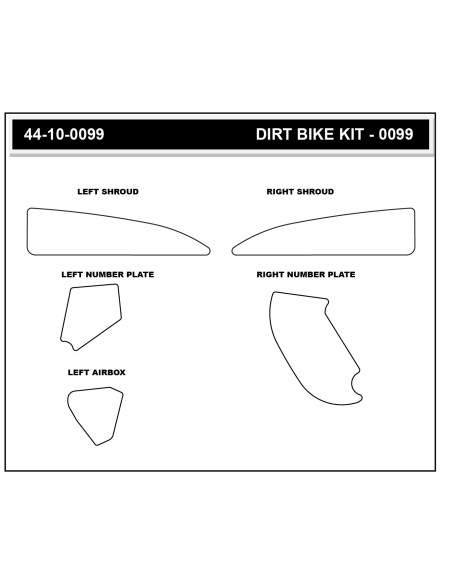 Grip adhésif de réservoir + plastiques STOMPGRIP 3D - TRIUMPH 450 TF 450-X 2025 / 250 TF 250-X 2024-25