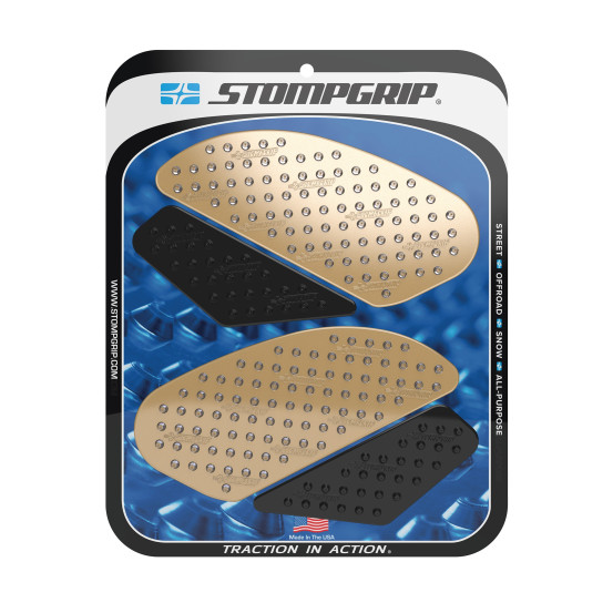 Grip adhésif de réservoir noir et transparent STOMPGRIP VOLCANO - YAMAHA 600 YZF R6 2006-07