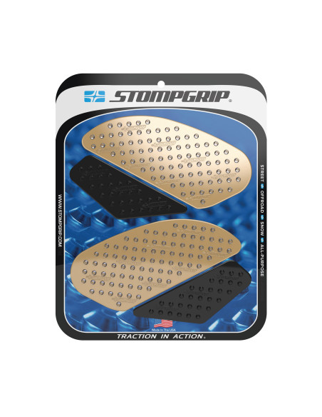 Grip adhésif de réservoir noir et transparent STOMPGRIP VOLCANO - YAMAHA 600 YZF R6 2006-07