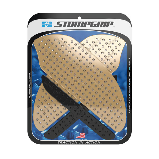 Grip adhésif de réservoir noir et transparent STOMPGRIP VOLCANO - HONDA 600 CBR-RR 2007-12