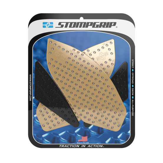 Grip adhésif de réservoir noir et transparent STOMPGRIP VOLCANO - HONDA 400 CB-F / 500 CB-F / 400 CBR-R / 500 CBR-R 2013-15