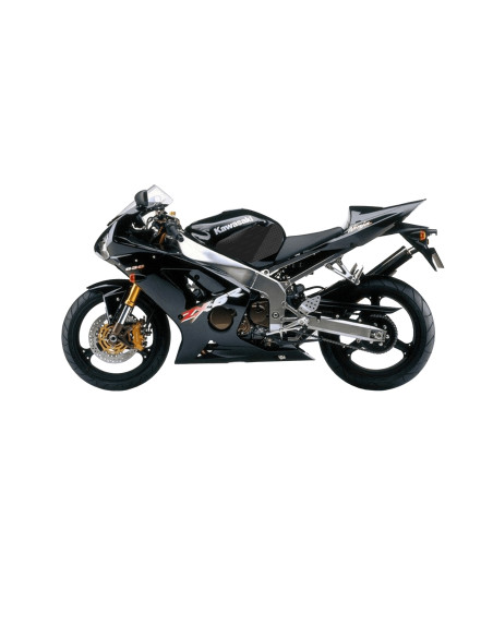 Grip adhésif de réservoir noir STOMPGRIP VOLCANO - KAWASAKI 636 ZX-6R / 600 ZX-6RR 2003-04 / 600 ZZR 2005-08