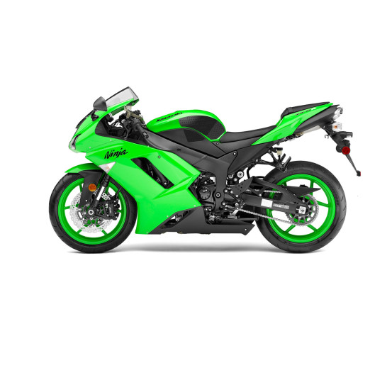 Grip adhésif de réservoir noir et transparent STOMPGRIP VOLCANO - KAWASAKI 600 ZX-6R 2007-08