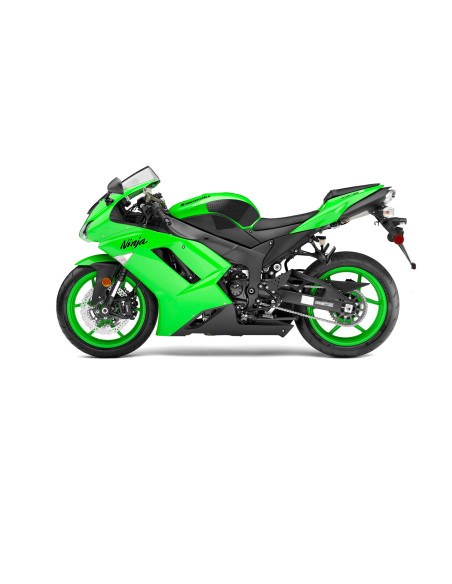 Grip adhésif de réservoir noir et transparent STOMPGRIP VOLCANO - KAWASAKI 600 ZX-6R 2007-08