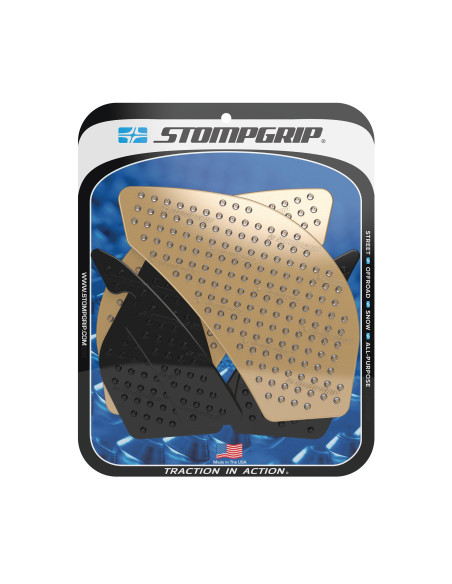 Grip adhésif de réservoir noir et transparent STOMPGRIP VOLCANO - KAWASAKI 1000 ZX-10R 2008-10