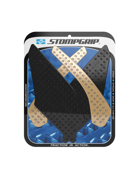Grip adhésif de réservoir noir et transparent STOMPGRIP VOLCANO - KAWASAKI 250 NINJA R 2008-12