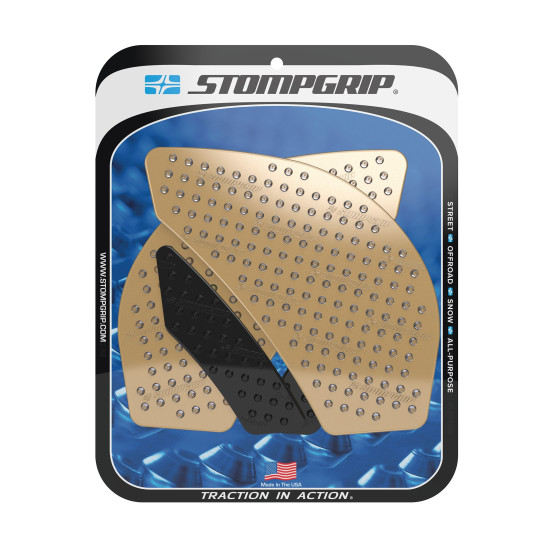 Grip adhésif de réservoir noir et transparent STOMPGRIP VOLCANO - KAWASAKI 600 ZX-6R 2009-16 / 636 ZX-6R 2017-26