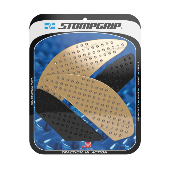 Grip adhésif de réservoir noir et transparent STOMPGRIP VOLCANO - KAWASAKI 650 NINJA R 2009-11