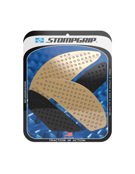 Grip adhésif de réservoir noir et transparent STOMPGRIP VOLCANO - KAWASAKI 650 NINJA R 2009-11