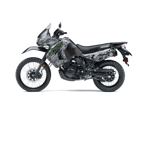 Grip adhésif de réservoir transparent STOMPGRIP VOLCANO - KAWASAKI 650 KLR 2000-18
