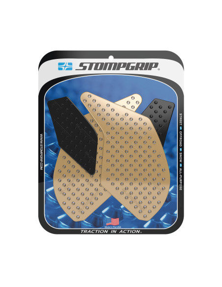 Grip adhésif de réservoir noir et transparent STOMPGRIP VOLCANO - KAWASAKI 250 NINJA R / 250 NINJA SL / 300 NINJA