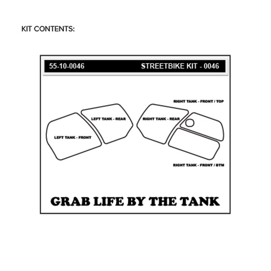 Grip adhésif de réservoir transparent STOMPGRIP VOLCANO - KAWASAKI 1400 GTR 2010-16