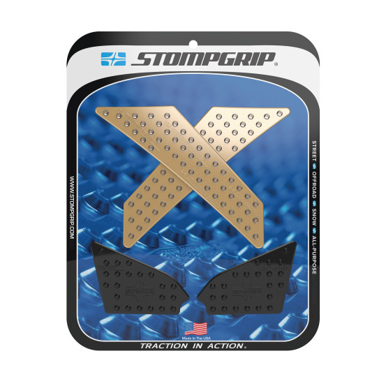 Grip adhésif de réservoir noir et transparent STOMPGRIP VOLCANO - HONDA 700 NC X / 750 NC X 2013-15 / 750 NC X (DCT) 2014-15