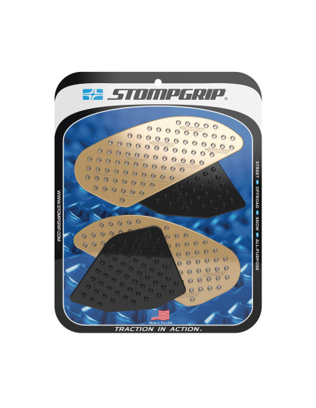 Grip adhésif de réservoir noir et transparent STOMPGRIP VOLCANO - HONDA 300 CB-F / 450 CRF-R / 450 CRF-RX / 250 CRF-R