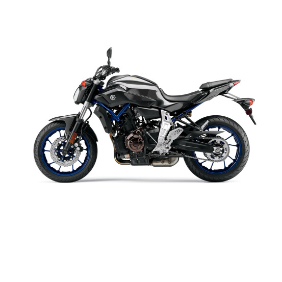 Grip adhésif de réservoir noir et transparent STOMPGRIP VOLCANO - YAMAHA 700 MT-07 2015-17 / 700 MT-07 MOTO CAGE 2015-16
