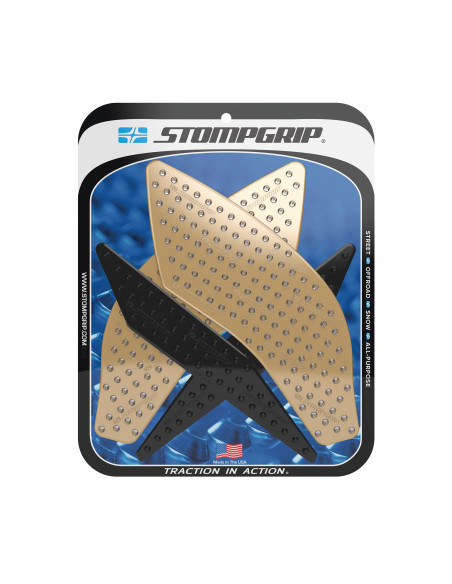 Grip adhésif de réservoir noir et transparent STOMPGRIP VOLCANO - YAMAHA 1000 YZF R1 / 1000 YZF R1 GYTR / 1000 YZF R1M