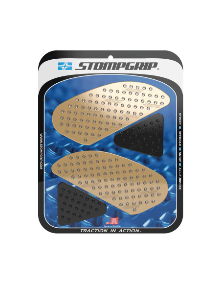 Grip adhésif de réservoir noir et transparent STOMPGRIP VOLCANO - HONDA 250 CBR-R 2015 / 300 CBR-R 2015-18 / 300 CB-R 2019-21