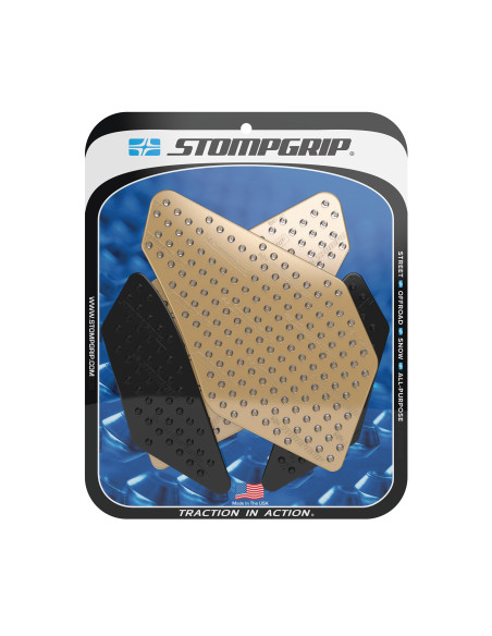 Grip adhésif de réservoir noir et transparent STOMPGRIP VOLCANO - BMW 1200 R1200 R 2015-18 / 1250 R1250 R 2019-23