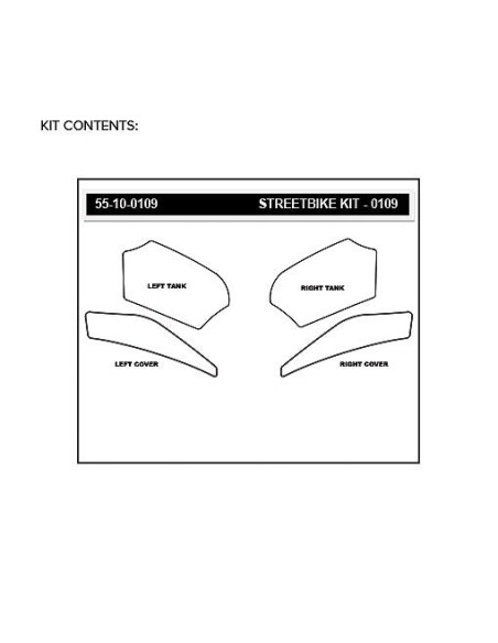 Grip adhésif de réservoir transparent STOMPGRIP VOLCANO - KAWASAKI 650 KLE VERSYS 2015-21