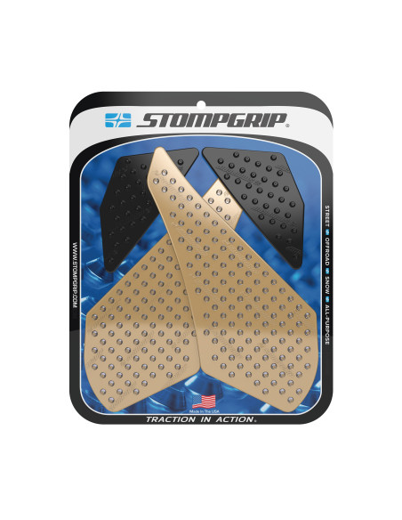 Grip adhésif de réservoir noir et transparent STOMPGRIP VOLCANO - BMW 1200 R1200 RS 2015-18 / 1250 R1250 RS 2019-20
