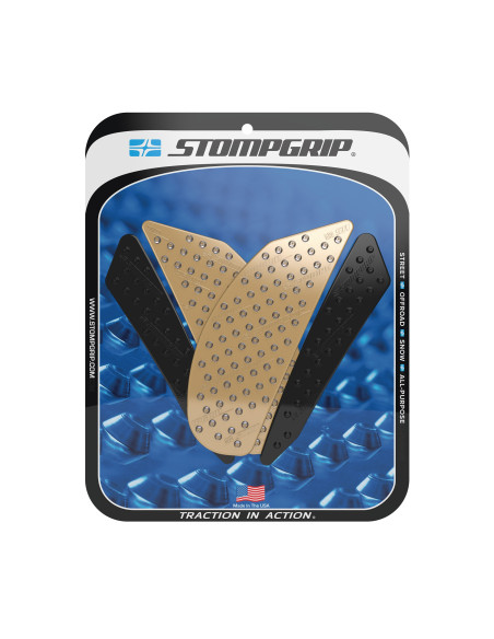 Grip adhésif de réservoir noir et transparent STOMPGRIP VOLCANO - KAWASAKI 800 Z 2013-16
