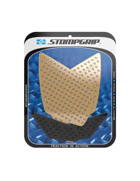 Grip adhésif de réservoir noir et transparent STOMPGRIP VOLCANO - APRILIA 750 SHIVER 2007-16 / 900 SHIVER 2017-20