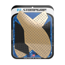 Grip adhésif de réservoir noir et transparent STOMPGRIP VOLCANO - SUZUKI 650 SV / 650 SV S / 650 SV X CAFE RACER
