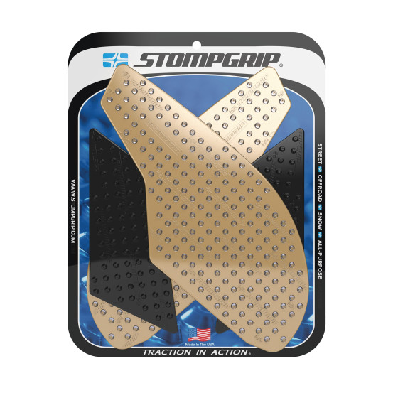Grip adhésif de réservoir noir et transparent STOMPGRIP VOLCANO - SUZUKI 650 SV / 650 SV S / 650 SV X CAFE RACER