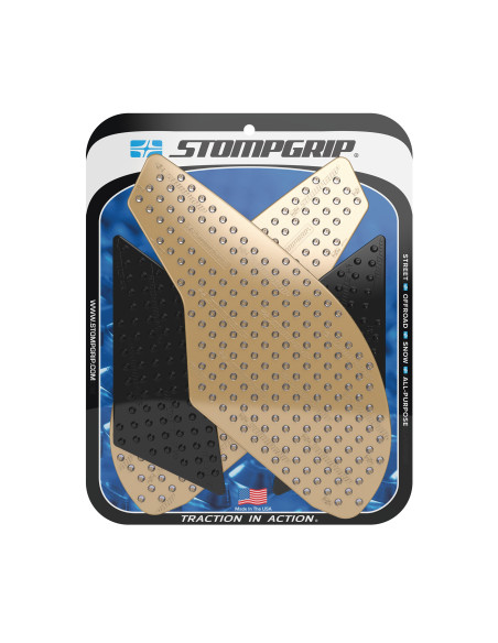 Grip adhésif de réservoir noir et transparent STOMPGRIP VOLCANO - SUZUKI 650 SV / 650 SV S / 650 SV X CAFE RACER