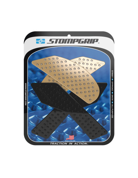 Grip adhésif de réservoir noir et transparent STOMPGRIP VOLCANO - KAWASAKI 900 Z 2021-25 / 900 Z SE 2022-24