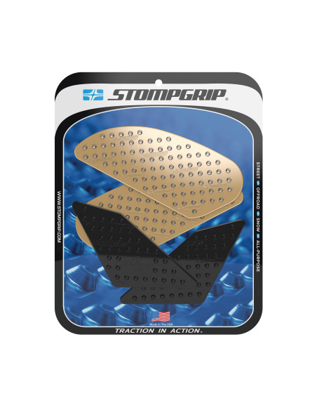 Grip adhésif de réservoir noir et transparent STOMPGRIP VOLCANO - HONDA 500 CB-F / 500 CBR-R 2019-25