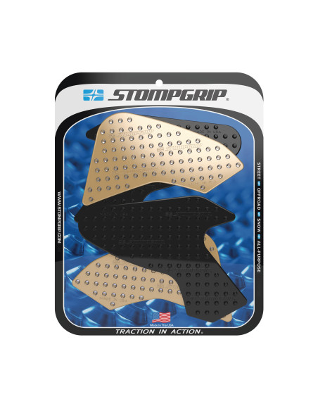 Grip adhésif de réservoir noir et transparent STOMPGRIP VOLCANO - BMW 900 F900 R 2020-26
