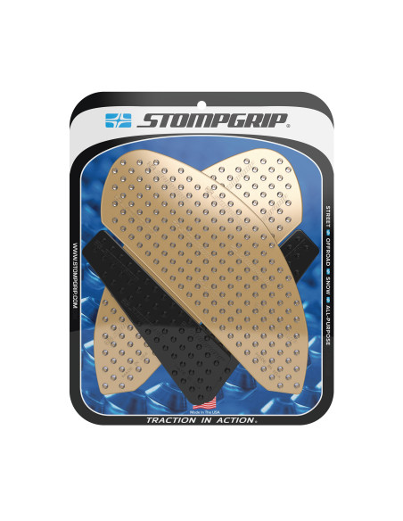Grip adhésif de réservoir noir et transparent STOMPGRIP VOLCANO - YAMAHA 700 YZF R7 2022-25