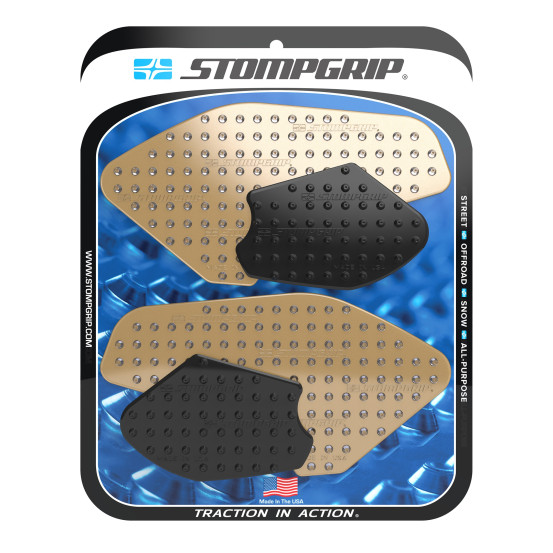 Grip adhésif de réservoir noir et transparent STOMPGRIP VOLCANO - YAMAHA 700 MT-07 2022-24