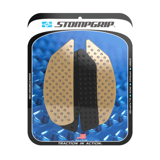 Grip adhésif de réservoir noir et transparent STOMPGRIP VOLCANO - YAMAHA 1000 MT-10 2022-25