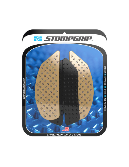 Grip adhésif de réservoir noir et transparent STOMPGRIP VOLCANO - YAMAHA 1000 MT-10 2022-25