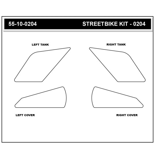 Grip adhésif de réservoir noir STOMPGRIP VOLCANO - KAWASAKI 400 ZX-4R NINJA / 400 ZX-4RR NINJA 2024-26