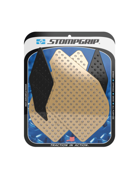 Grip adhésif de réservoir noir et transparent STOMPGRIP VOLCANO - HONDA 600 CBR-RR 2024-26