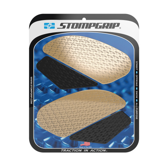 Grip adhésif de réservoir noir et transparent STOMPGRIP ICON - YAMAHA 600 YZF R6 2006-07