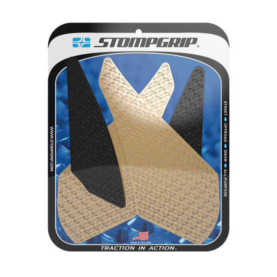 Grip adhésif de réservoir noir et transparent STOMPGRIP ICON - YAMAHA 1000 YZF R1 2007-08