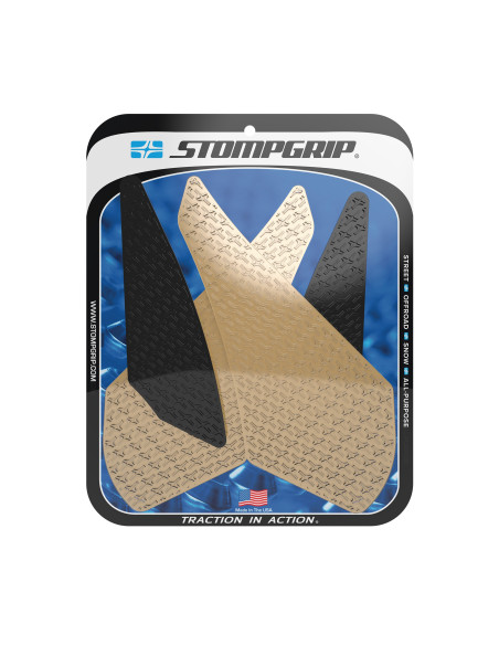 Grip adhésif de réservoir noir et transparent STOMPGRIP ICON - YAMAHA 1000 YZF R1 2007-08
