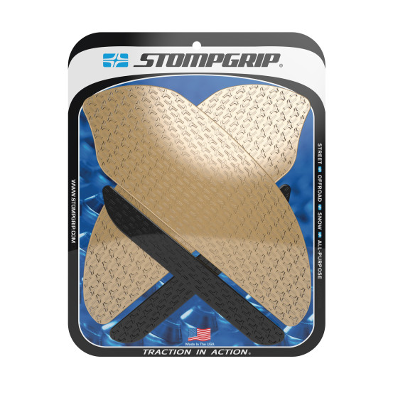Grip adhésif de réservoir noir et transparent STOMPGRIP ICON - HONDA 600 CBR-RR 2007-12