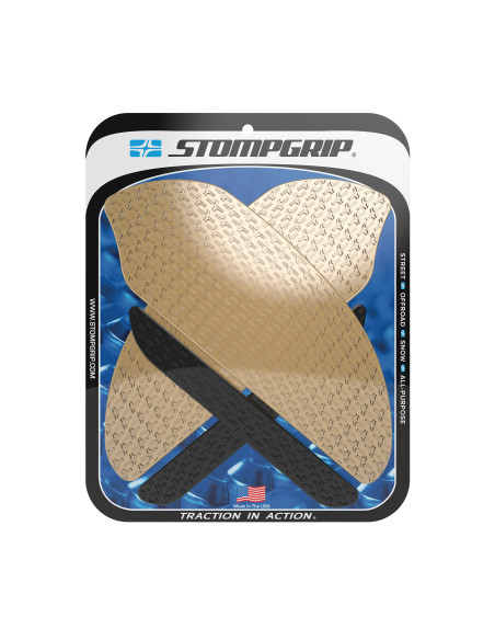 Grip adhésif de réservoir noir et transparent STOMPGRIP ICON - HONDA 600 CBR-RR 2007-12