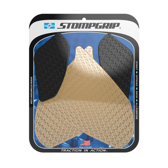 Grip adhésif de réservoir noir et transparent STOMPGRIP ICON - HONDA 1000 CBR-RR 2008-11