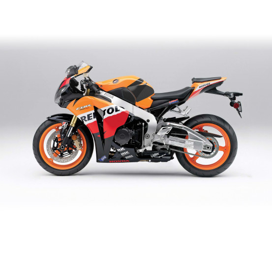 Grip adhésif de réservoir noir et transparent STOMPGRIP ICON - HONDA 1000 CBR-RR 2008-11
