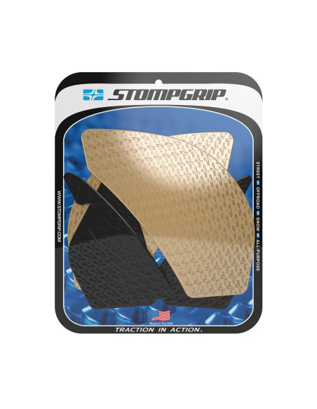 Grip adhésif de réservoir noir et transparent STOMPGRIP ICON - KAWASAKI 1000 ZX-10R 2008-10