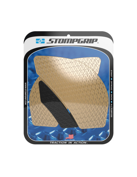 Grip adhésif de réservoir noir et transparent STOMPGRIP ICON - KAWASAKI 600 ZX-6R 2009-16 / 636 ZX-6R 2017-26